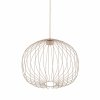 Beżowa lampa wisząca ażurowa druciana okrągła minimalistyczna loftowa uniwersalna klasyczna SPHERA M 11306 TK-LIGHTING